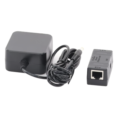 Inyector PoE / 10/100 Mbps / 2 x RJ45 / 18 VDC 660 mA / 90-264 VAC / LED Estado / 51 x 25 x 26.5 mm | SIERRA STORE