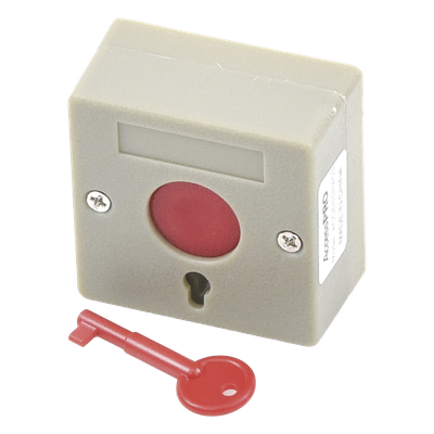 AccessPRO ACCESSPA53 - Botón de Pánico / Restablecimiento con Llave / Contactos NO/COM/NC 3A/24VDC / Material Ignífugo / 53x53x27 mm | SIERRA STORE