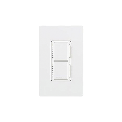 Atenuador dual de pared / 2 × 300 W incandescente-halógeno / unipolar / 120 V~ 60 Hz / Maestro / blanco | SIERRA STORE