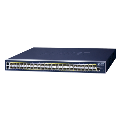 Switch Administrable L3 / 48 Puertos SFP 100/1000 Mbps / 4 Puertos SFP+ 10G / Enrutamiento IP / 176 Gbps | SIERRA STORE