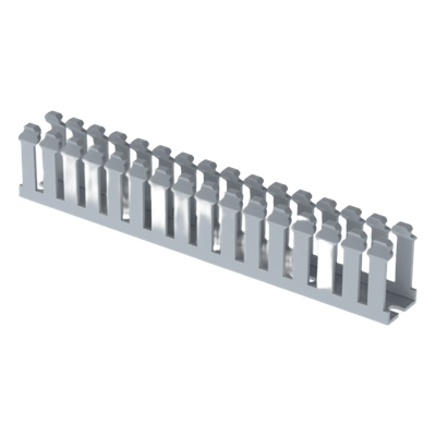 PANDUIT F.75X1.5LG6 - Canaleta Ranurada de PVC / 0.75 in Ancho / 1.57 in Alto / 5.9 ft Largo / Gris Claro | SIERRA STORE