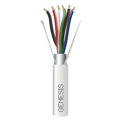 Cable Multipar / 6 Conductores Calibre 18 AWG / Cobre Sólido / Blindado / Plenum / 305 m (1000 ft) / Color Blanco | SIERRA STORE