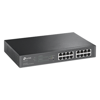 Switch PoE+ Easy Smart / 16 Puertos Gigabit / 8 Puertos PoE+ / 150W / 32Gbps / 9KB Jumbo Frame | SIERRA STORE