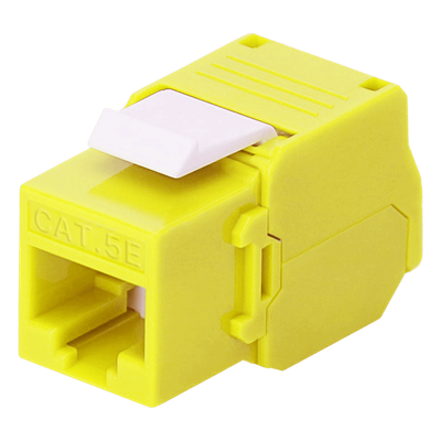 LINKEDPRO BY EPCOM LP-KJ-516-TTYE - Módulo Jack Keystone / Cat5e / Toolless / Terminación 180° / 1 Puerto / Sin Blindaje / Amarillo | SIERRA STORE