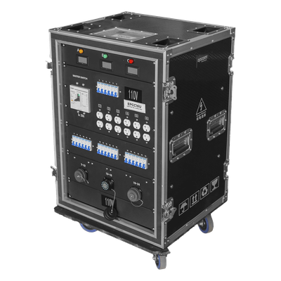 Centro de Carga Móvil / Rack 16U / Conectores Socapex 19 Pines / 18 Canales 110V / 48 Canales 220V / MCB 20A y 40A | SIERRA STORE