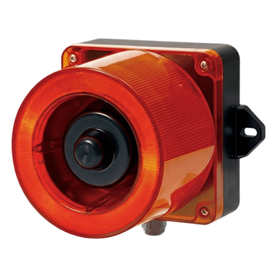 Combinación de Baliza LED y Sirena Electrónica / 31 Tonos / 123 dB / IP66 / 12-24 VCD / -50°C a +50°C | SIERRA STORE