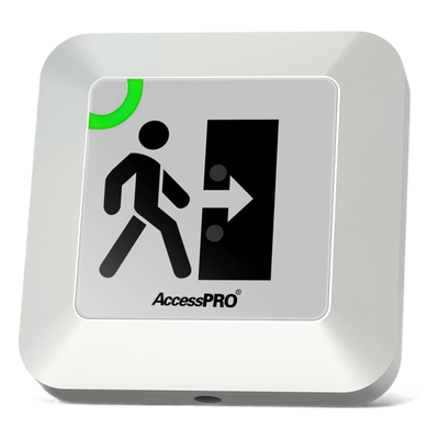 ACCESSPRO ACCESSK4DTR - Botón de Salida Sin Contacto / Detección Ajustable 4 a 15 cm / Temporizador 0-30 s / RF 433 MHz / Montaje | SIERRA STORE