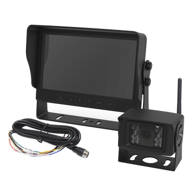 Cámara de Reversa Inalámbrica / Monitor LCD 7" / Visión Nocturna IR 18 LEDs / IP69K / Expandible a 4 Cámaras | SIERRA STORE