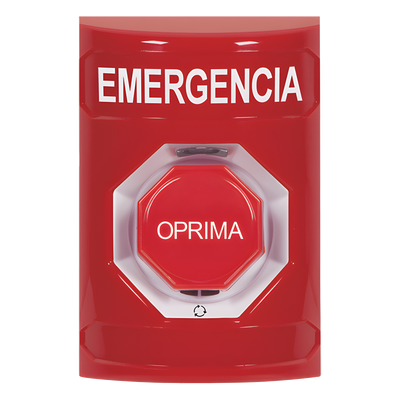 Botón de Emergencia / Acción Mantenida / Girar para Restablecer / LED Multicolor / Texto Español / ADA / Anti-Vandálico | SIERRA STORE