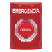 Botón de Emergencia / Acción Mantenida / Girar para Restablecer / LED Multicolor / Texto Español / ADA / Anti-Vandálico | SIERRA STORE