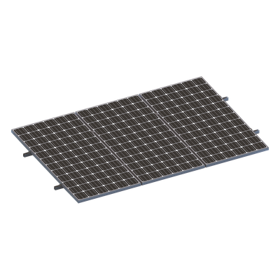 Kit Minirieles para Panel Solar / Arreglo 1x3 / 3 Paneles de 35mm / Montaje Plano en Lámina / 8 Rieles / Sujetadores Incluidos | SIERRA STORE
