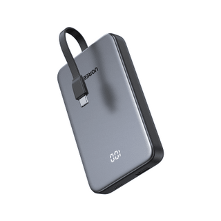 Power Bank 10000mAh con Cable Integrado 20W / Puerto USB-C PD3.0 PPS / Puerto USB-A SCP 22.5W / Batería Polímero Litio / P...