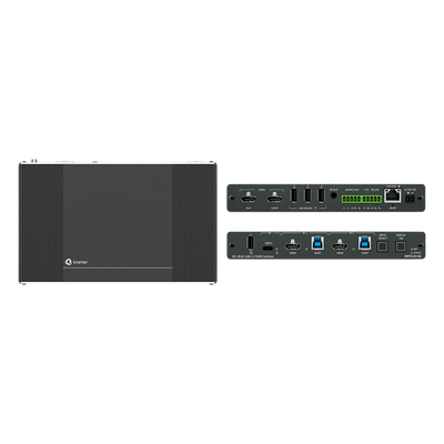Auto-Switcher | 1 USB-C + 2 HDMI/USB Inputs | HDMI Output | USB 3.2 Switching | 4K@60Hz | HDCP 2.3 | PoE | MegaTOOLS Enclosure | SIERRA STORE