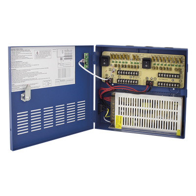 Fuente de poder profesional HEAVY DUTY de 11 - 15 Vcc @ 20 Amper, para 16 cámaras, con voltaje de entrada de: 110-220 Vca | SIERRA STORE