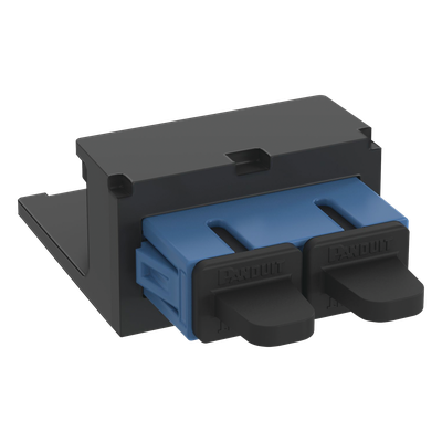 PANDUIT CMDBUSCZBL - Módulo Acoplador / SC Duplex / Fibra Monomodo OS1/OS2 / Mini-Com / Cerámica Zirconia / 2 Espacios Modulares | SIERRA STORE