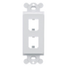 PANDUIT CFG2WH - Marco de Módulo Dúplex / 2 Espacios Mini-Com / Para Placas GFCI Estándar / Color Blanco | SIERRA STORE