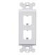 PANDUIT CFG2WH - Marco de Módulo Dúplex / 2 Espacios Mini-Com / Para Placas GFCI Estándar / Color Blanco | SIERRA STORE