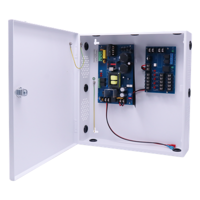 Fuente de Poder para Control de Acceso / 6A Total / 12-24 VDC Selectable / 5 Salidas Clase 2 PTC / Respaldo Batería 40 AH / | SIERRA STORE