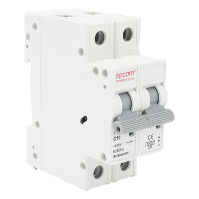 Interruptor Térmico 2P / 10 A / 415 Vca / 6.10 kA / IP20 / Riel DIN / Fotovoltaico AC | SIERRA STORE