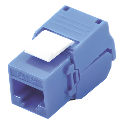 LINKEDPRO BY EPCOM LP-KJ-516-TTBU - Módulo Jack Keystone / Cat5e / Toolless / Terminación 180° / RJ45 / Sin blindaje / Azul | SIERRA STORE