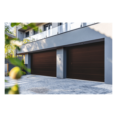 ACCESSPRO SECGAR-108B - Sección para puerta de Garage / Lisa / Imitacion Madera / BLACK WALNUT/ Para GARAGE108B / Estilo Americana | SIERRA STORE