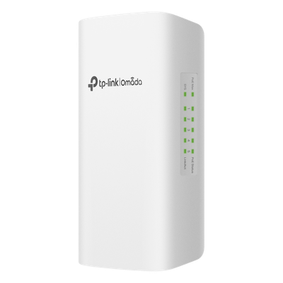 Switch PoE para Exterior / 5 Puertos Gigabit / PoE++ 90W IN / 4x PoE+ 64W OUT / IP55 / 10 Gbps / Gestión Omada | SIERRA STORE