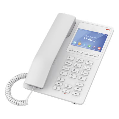 Teléfono IP Hotelero / Pantalla LCD Color / 2 Líneas SIP / Wi-Fi 6 / Códec Opus / 3 Vías Conferencia | SIERRA STORE