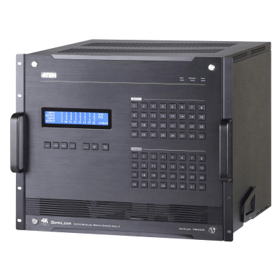 Matriz de Conmutación Modular / 32×32 / 8 Ranuras / Escalado en Tiempo Real / Multi-Formato HDMI DP DVI SDI VGA Fibra | SIERRA STORE