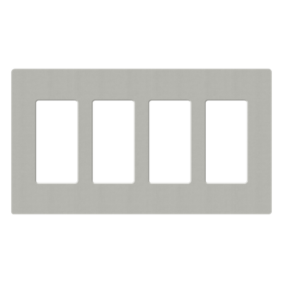 Placa de pared / 4 espacios (4-gang) / 21.3 x 11.9 x 0.76 cm / Sin tornillos visibles / Compatible con Maestro, Diva, Pico, Skylark | SIERRA STORE