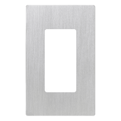 Placa de Pared Screwless / 1 Espacio / Acero Inoxidable / Perfil Delgado 7.6 mm | SIERRA STORE