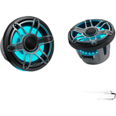 Bocinas Náuticas Coaxiales 8.8" / 125 W RMS / 90.5 dB / 38 Hz-20 kHz / 4 Ω / LED Transflective™ / Rejilla Deportiva Titanio / Marino | SIERRA STORE