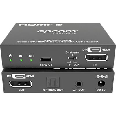Convertidor de Video Bidireccional / 8K30 / 4K120 / HDMI 2.1b / DP 1.4 / Extracción de Audio Óptico y Analógico / HDR10+ / Dolby Vision | SIERRA STORE
