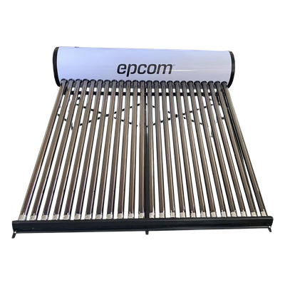 EPCOM STELPWH240 - Calentador Solar de Baja Presión / 240 L / 24 Tubos de Vacío / Resistente a Granizo 25 mm / Termotanque Inoxidable | SIERRA STORE