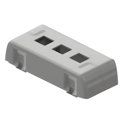 Porta equipamiento Keystone / Canaleta DX10000 / ABS V0 y aluminio SAE 305 / -20°C a 80°C / Gris y blanco | SIERRA STORE