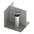 Base de Montaje para Mástil de 2" / Acero Galvanizado / Instalación en Piso o Esquina / Compatible con Mástiles SLM-15 | SIERRA STORE