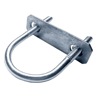 Abrazadera Roscada Tipo U / 76 mm (3 in) / Cuerda 3/8" / Acero Galvanizado / Carga 120 kN | SIERRA STORE