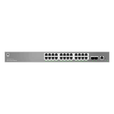 Switch Administrable L2++ / 24 Puertos Gigabit PoE / PoE++ 250W / 2 Puertos SFP+ / 88 Gbps / VLAN 4K / QoS Avanzado | SIERRA STORE
