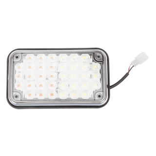 Luz de Advertencia LED / 6x4 pulgadas / Bicolor Rojo/Claro / 66 LED / 12 VCC / 10 Modos de Destello / Montaje Permanente | SIERRA STORE