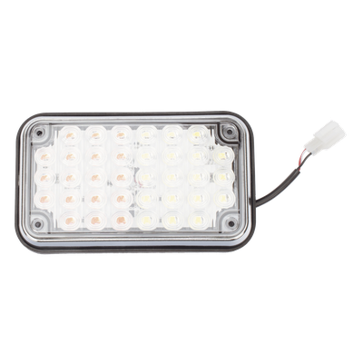 Luz de Advertencia LED / 6x4 pulgadas / Bicolor Rojo/Claro / 66 LED / 12 VCC / 10 Modos de Destello / Montaje Permanente | SIERRA STORE