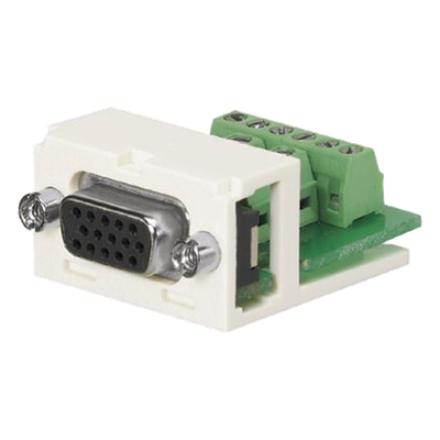 PANDUIT CMD15HDIWY - Conector Sub-D / 15 Pines Atornillable / 2 Puertos Mini-Com / 1.37 x 0.72 in / Blanco Mate | SIERRA STORE