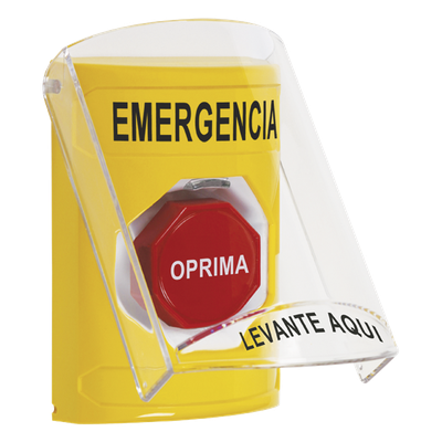 Botón Multipropósito / Superficie Amarillo / Tapa Policarbonato / Bocina Pre-Alarma / Llave Restablecer / Texto Emergencia Español / | SIERRA STORE