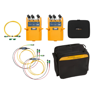 Kit de Certificación Fibra Óptica Monomodo / Módulos MPO12 / Adaptadores LC y MPO16 / Cables de Referencia / Maletín de Transporte | SIERRA STORE
