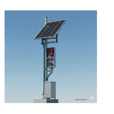 Kit Solar PoE / 225 W / 12 Vcc / 120 Ah / 60 h Autonomía / 802.3af/at / PoE Pasivo 24 Vcc / 738 ft² Cobertura | SIERRA STORE