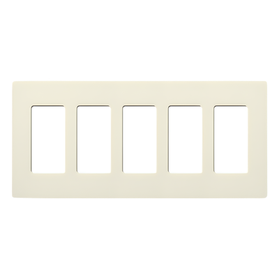 Placa de Pared / 5 Espacios / Screwless / Satin Colors / Color Biscuit / Compatible Control Pico | SIERRA STORE