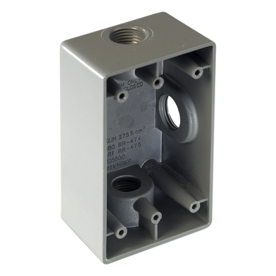 Caja Condulet / 1" (25.4 mm) / Tres Bocas / Aluminio Diecast / NPT / Intemperie | SIERRA STORE
