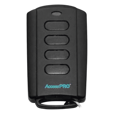 ACCESSPRO XB-T18-BC - Control Remoto con Clip para Visera / 433.92 MHz / 4 Botones / -10°C a 50°C / Batería 12V Incluida | SIERRA STORE