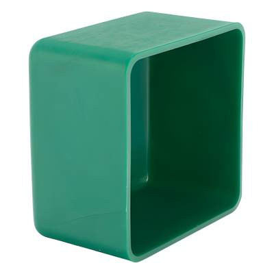 Remate Cuadrado para Unicanal / 4x4 pulgadas (10x10 cm) / PVC No Metálico / Verde Oscuro / Sellado Sólido | SIERRA STORE