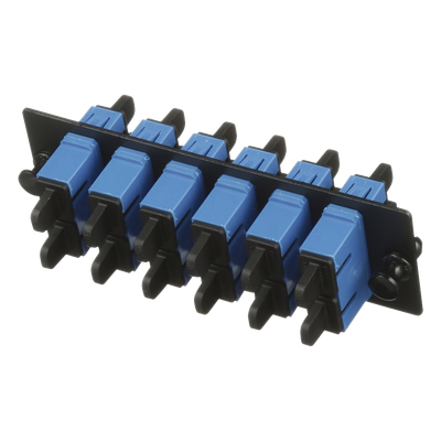 PANDUIT FAP6WBUDSCZ - Placa Acopladora de Fibra Óptica / 6 Conectores SC Dúplex / 12 Fibras Monomodo OS1/OS2 / Color Azul | SIERRA STORE