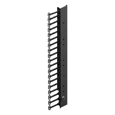 Organizador Vertical de Cables / 45 UR / 2 m (6.6 ft) / 726 Cables / RAL 9005 / Dedos 1.75 pulg / 95x208 mm | SIERRA STORE