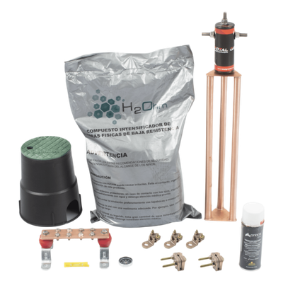 Kit de Puesta a Tierra / 30 A / Resistencia < 2 Ω / Electrodo Magnetoactivo / Compuesto Higroscópico | SIERRA STORE